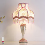 Antique Blue Desk Lamp — Pink