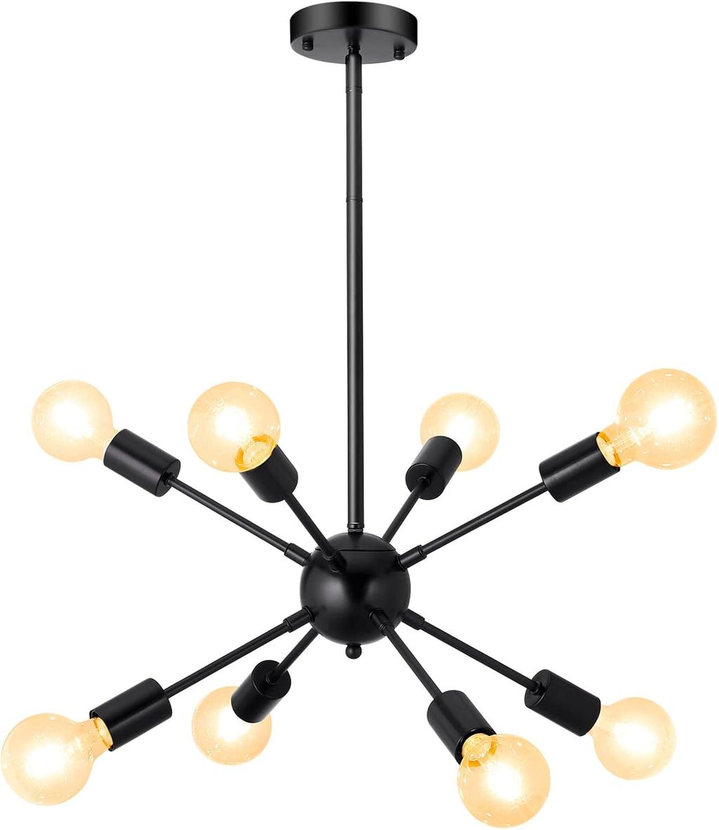 Adjustable Luxe Black Chandelier — Black