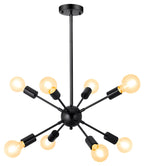 Adjustable Modern Black Chandelier