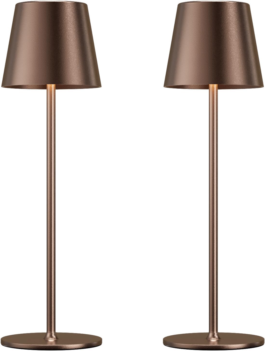 Cordless Black Table Lamp — Brown