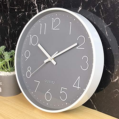 Battery Operated Grey Wall Clock - View 6