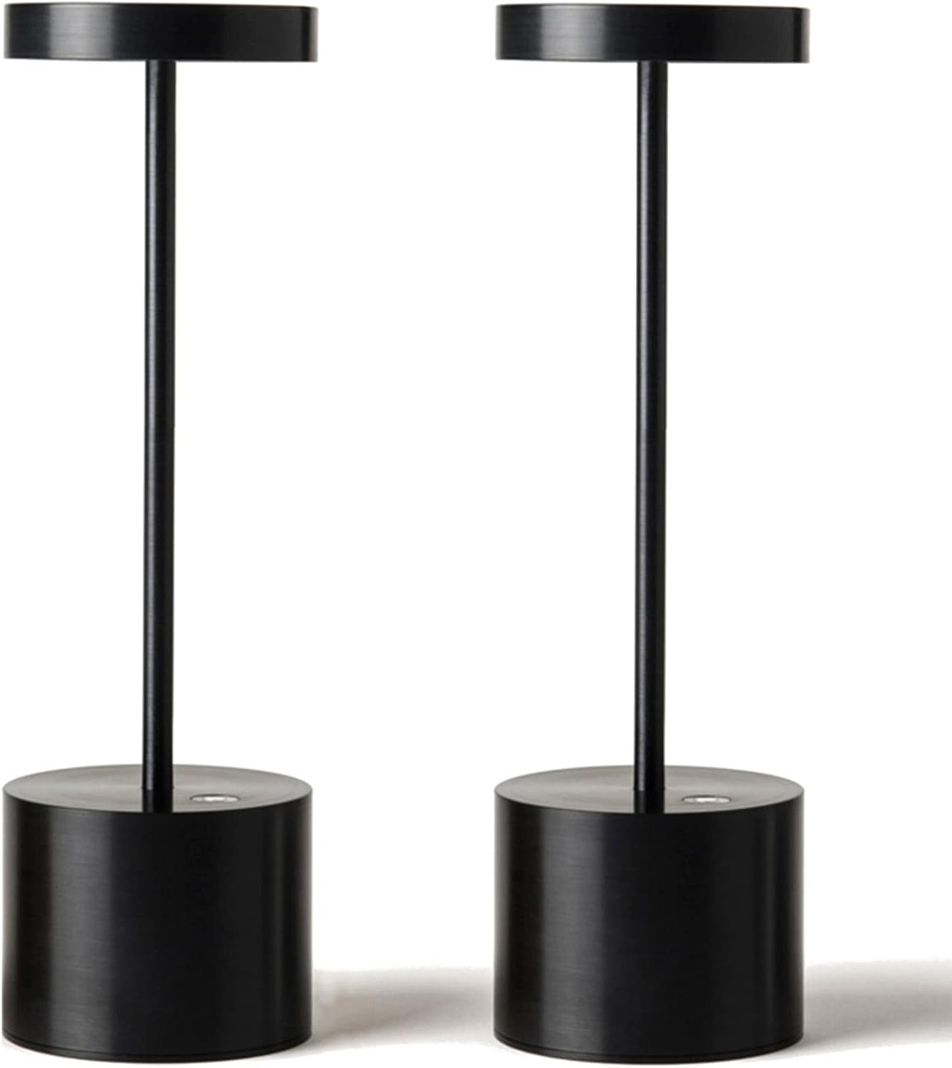 Cordless Luxe Beige Table Lamp — 2Pack Black