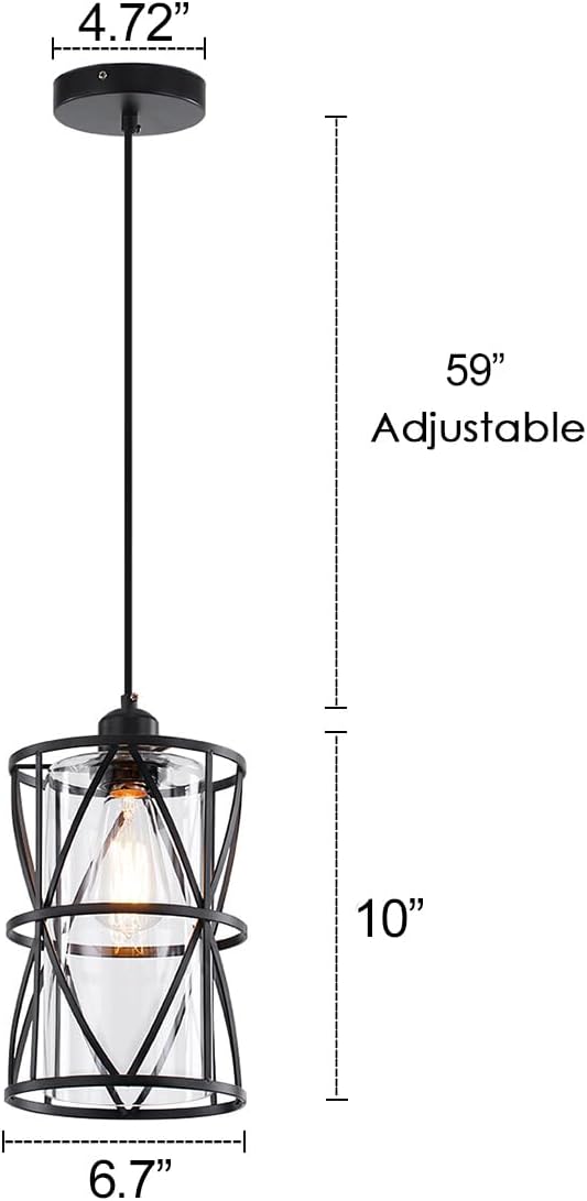 Black Pendant Light - View 5