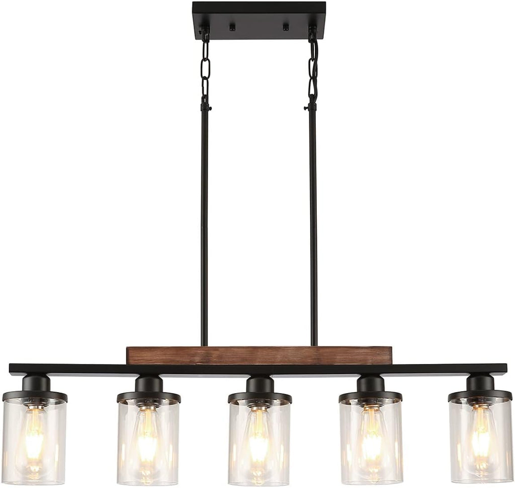 Farmhouse Black Chandelier — 5-Light