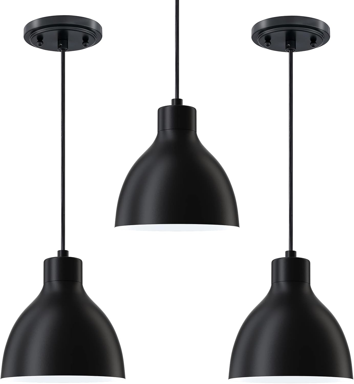 Black Pendant Light — Black 3 Pack