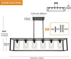 Farmhouse Black Chandelier — 6-Light - View 4