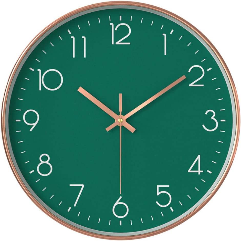 Battery Operated Blue Wall Clock — Green