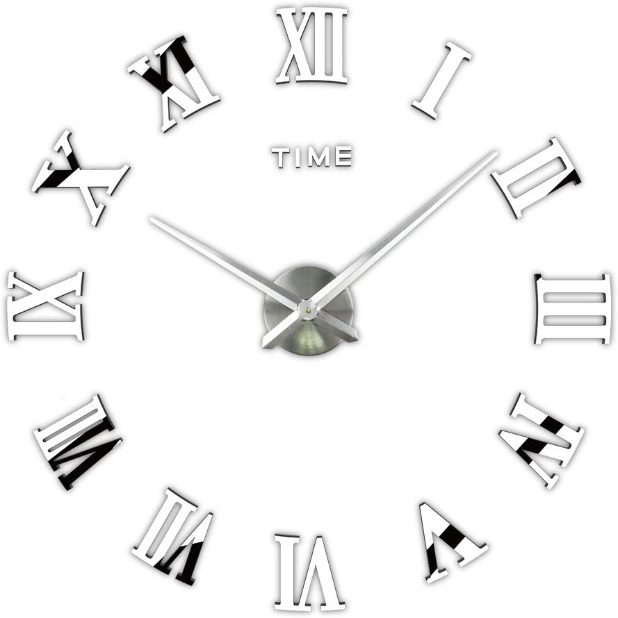 Modern Black Wall Clock — 70~130cm