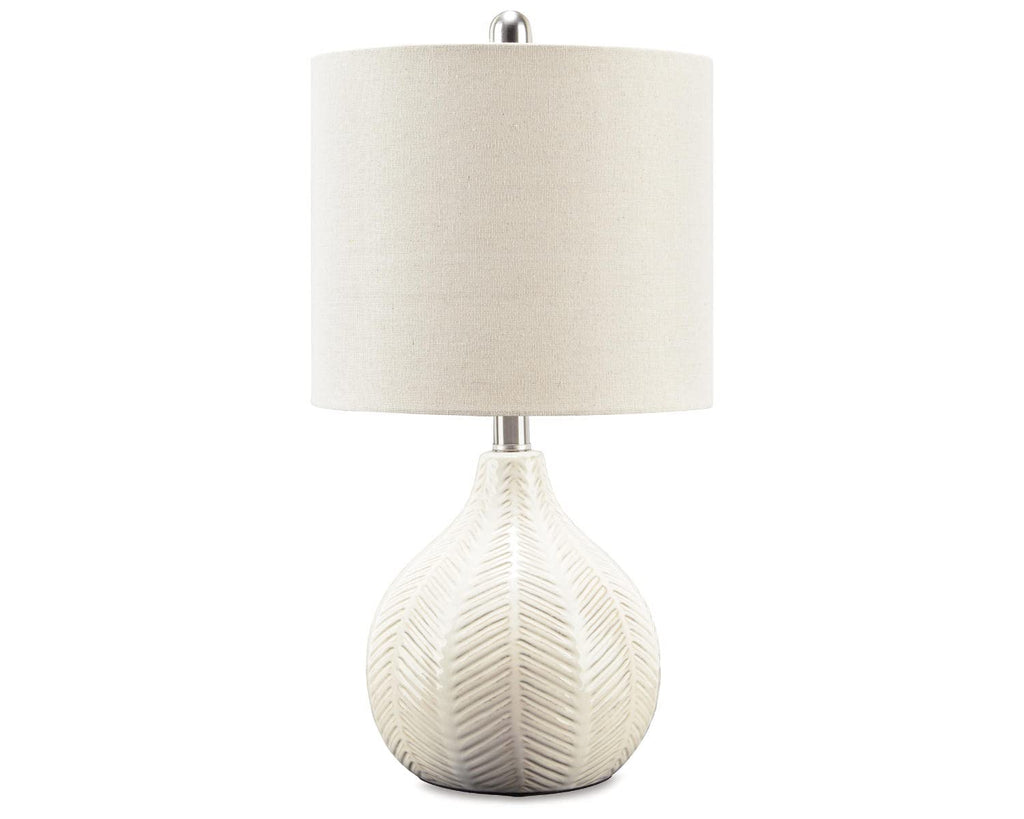 White Table Lamp — 11"