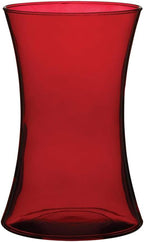 Pink Flower Vase — 8" — Red