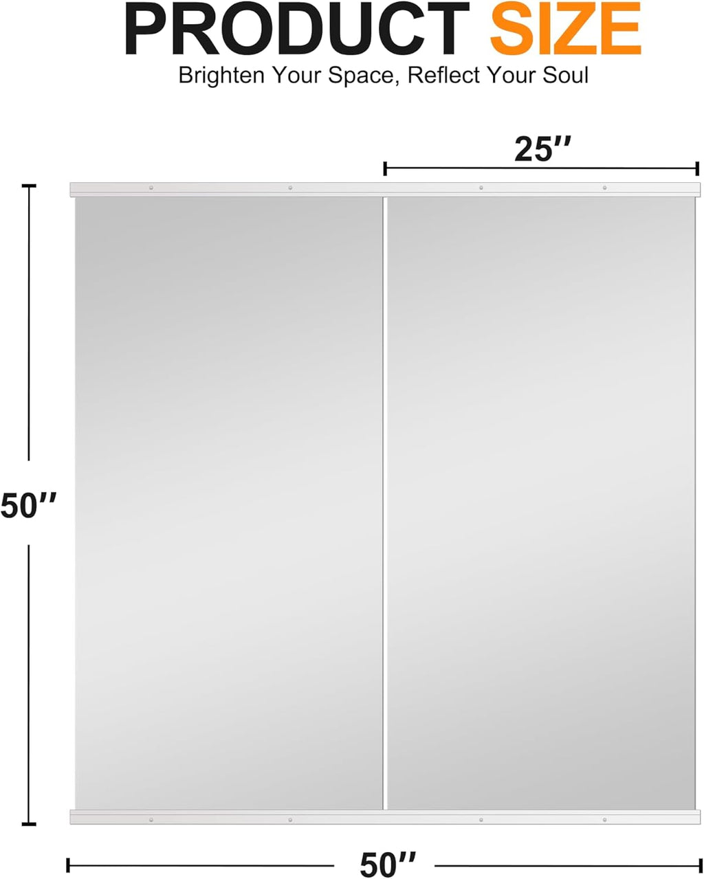 Black Wall Mirror — 50" - View 5