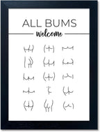 Framed Black Wall Decor — 10" — 20"L x 16"W