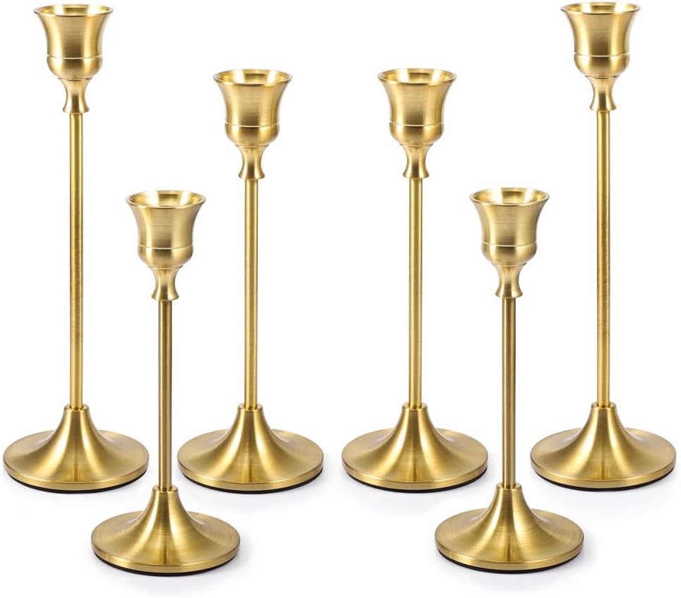 Luxe Gold Candle — Set of 6 — Gold