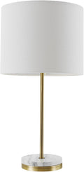 Modern Gold Table Lamp — 2-Light — Soft Gold