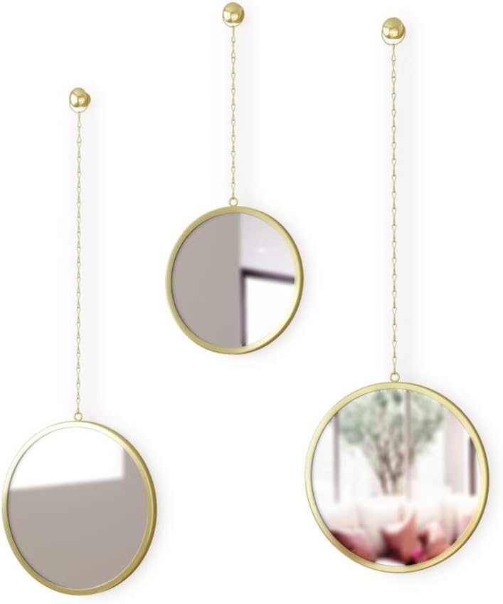 Round Luxe Gold Mirror — Set of 3 - View 2