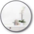 Round Modern Beige Wall Mirror — 37" — 24"L x 24"W
