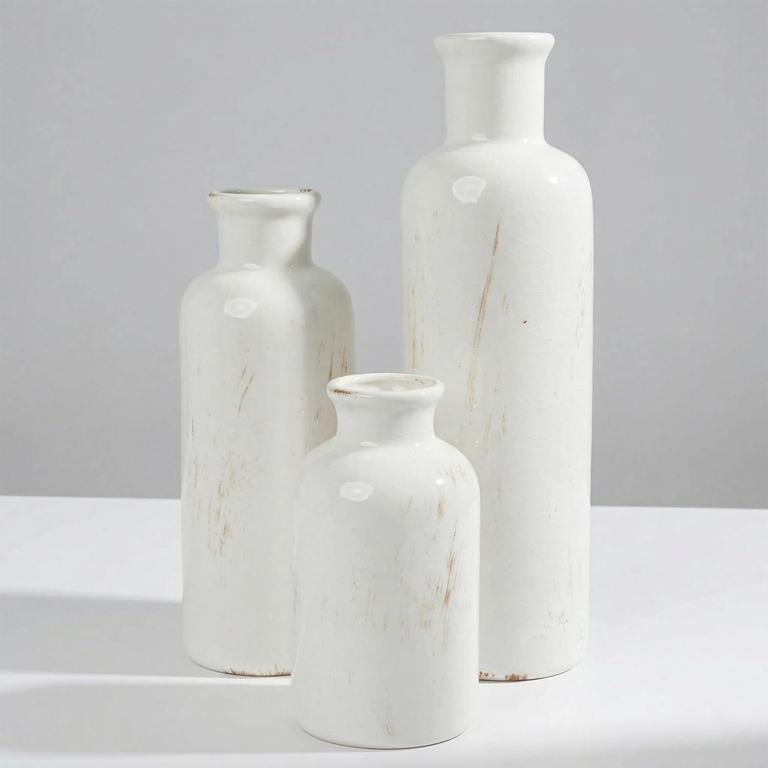 Vintage Farmhouse Black Flower Vase — White01