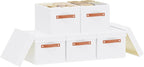 Beige Storage Bin — 13" — White