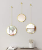 Round Luxe Gold Mirror — Set of 3 - View 4