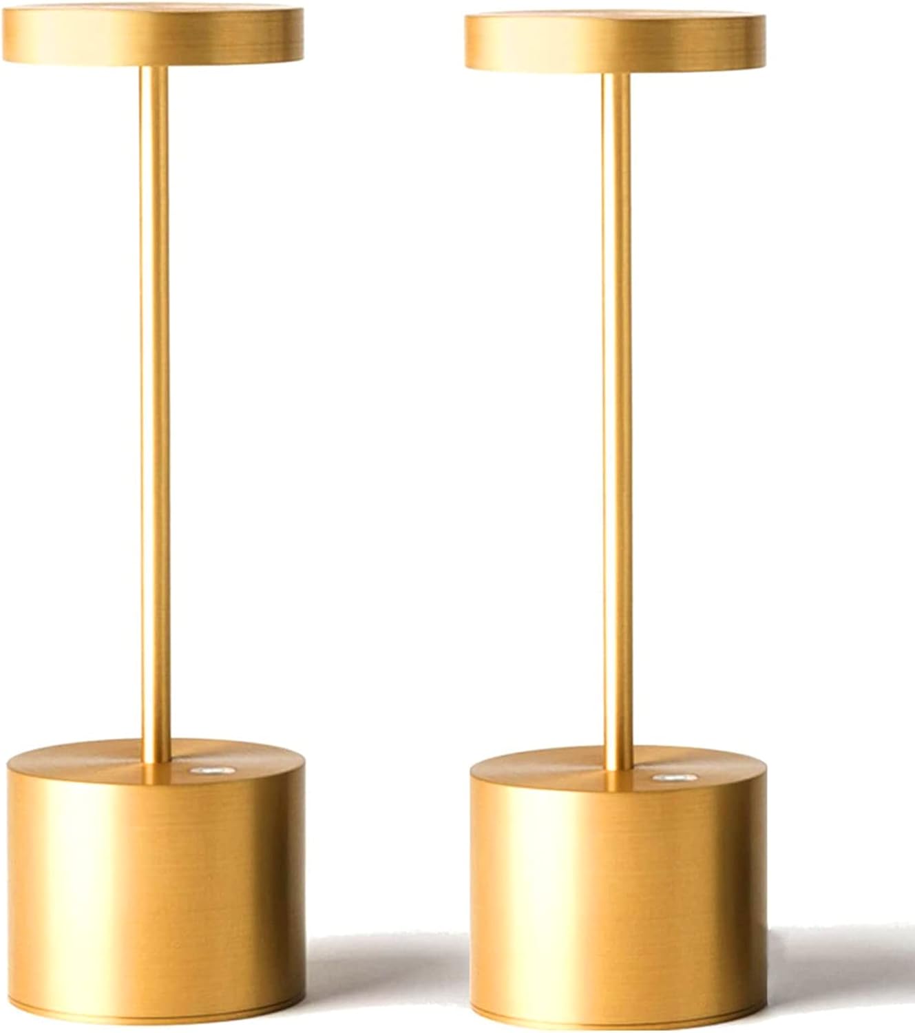 Cordless Luxe Beige Table Lamp — 2Pack Gold