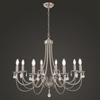Farmhouse Black Chandelier — 8-Light - View 2