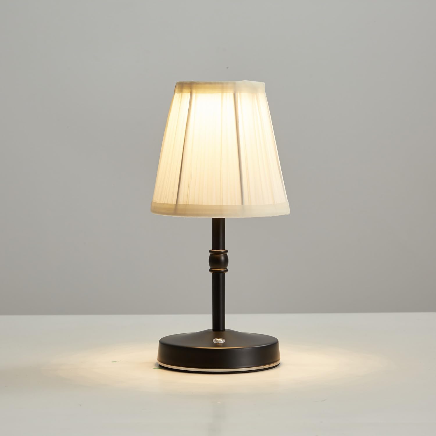Cordless Luxe Black Table Lamp — 8" — Black-9.8 inch-1pack