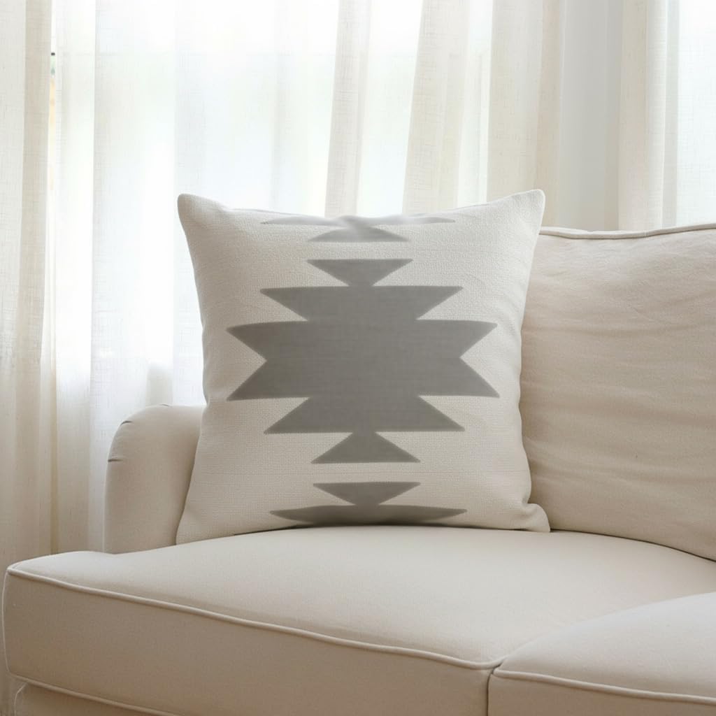 Boho Fabric Throw Pillow Cover — 18" — Pattern K