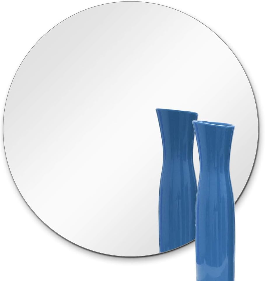 Farmhouse Glass Round Mirror — 10" — 10"L x 10"W