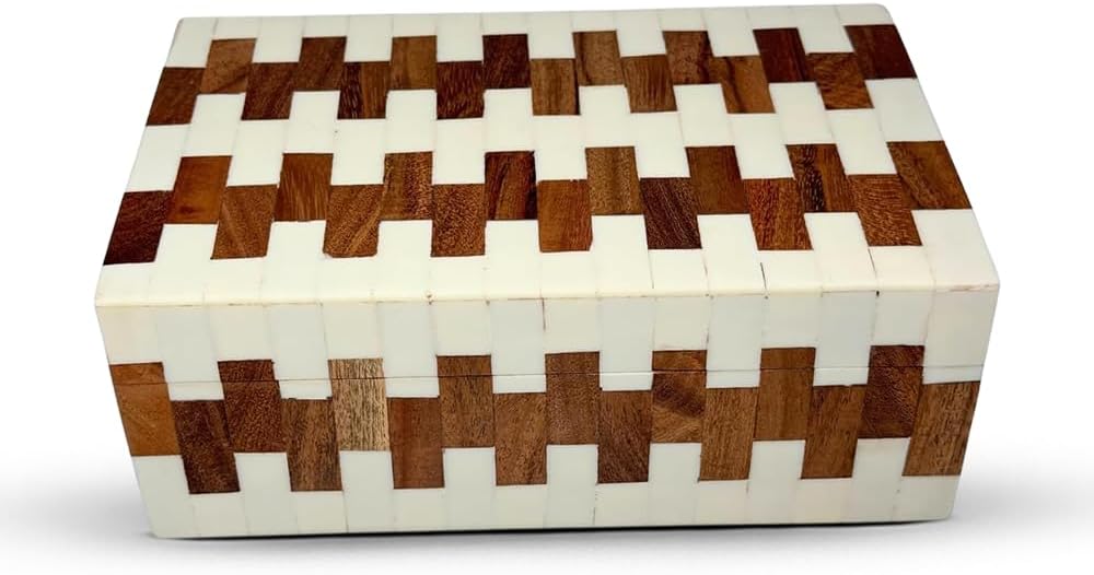 Black Storage Basket — Off white and brown
