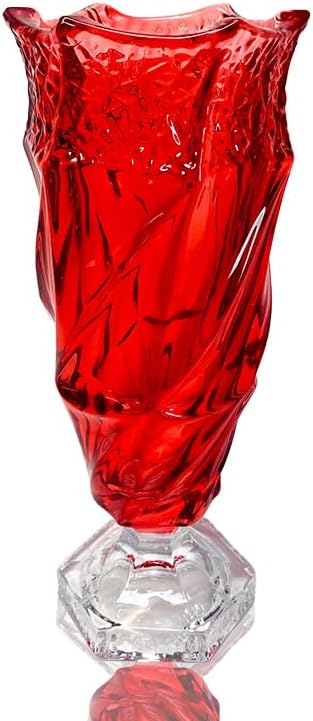 Boho Blue Flower Vase — 5" — Red