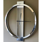 Round Modern Black Mirror — 23"