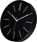 Battery Operated Modern Black Wall Clock — 12" - View 8