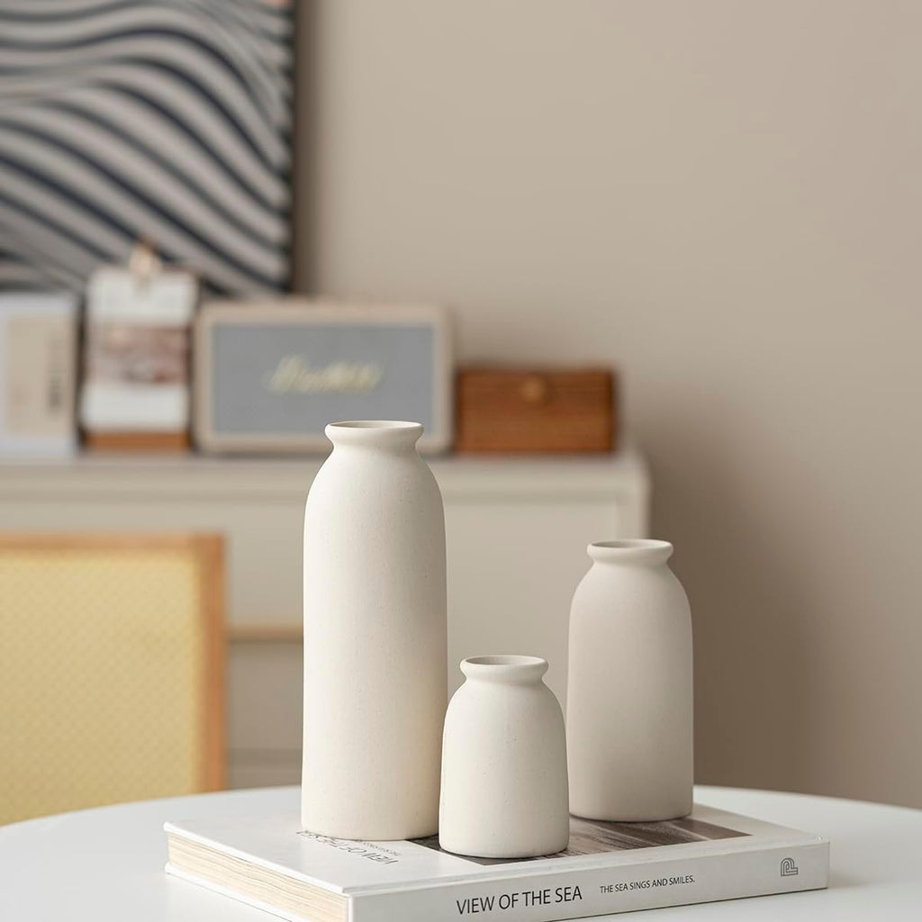 Boho Beige Flower Vase - View 9