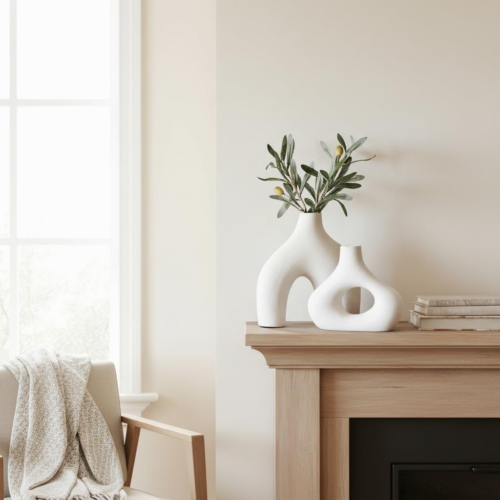Modern Black Vase — Set of 2 - View 3