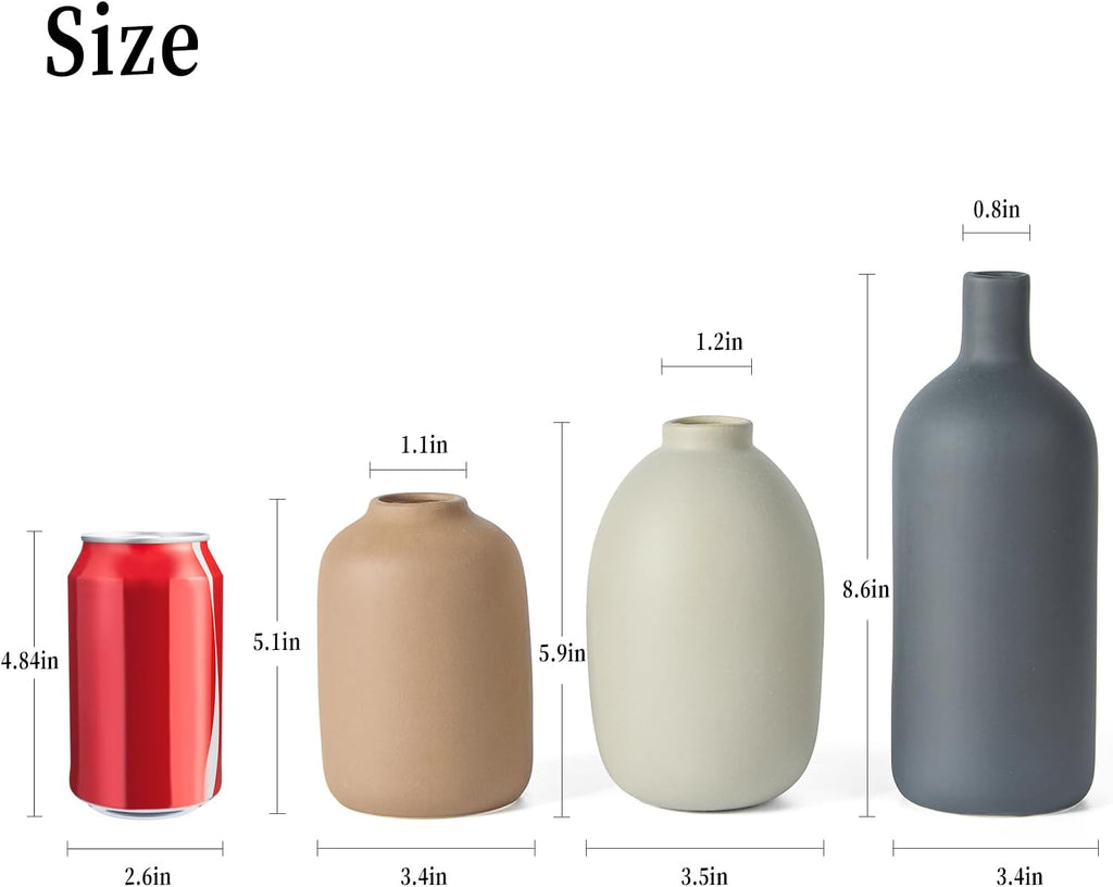 Farmhouse Beige Vase Set — Set of 3 - View 2