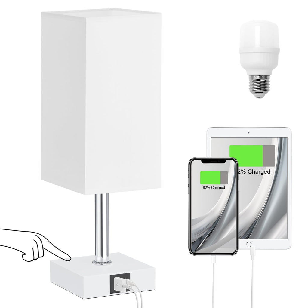 Touch Control Black Nightstand Lamp