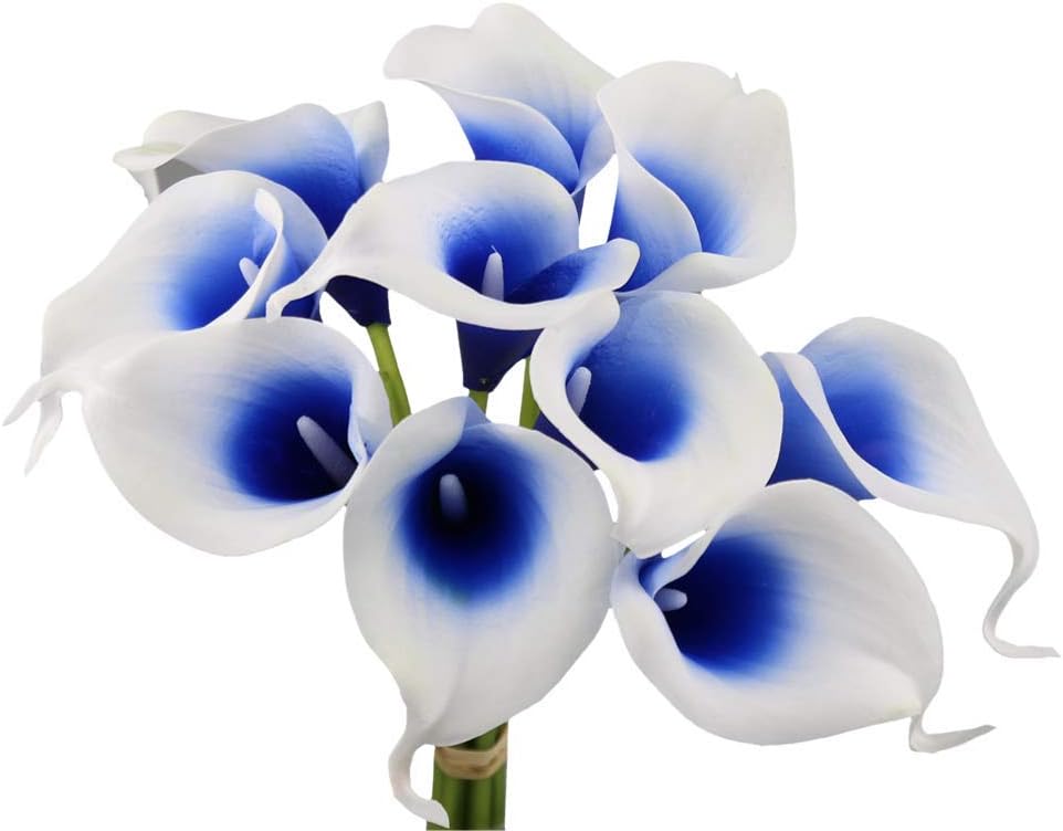 Beige Artificial Flowers — Royal Blue