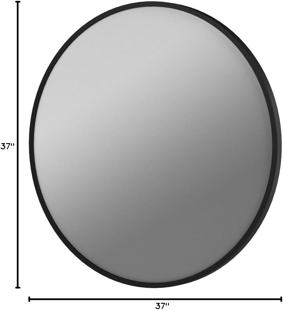 Round Modern Beige Wall Mirror — 37" - View 17