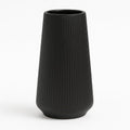 Modern Black Flower Vase — 8" — Matte Black01
