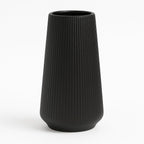 Modern Black Flower Vase — 8" — Matte Black01