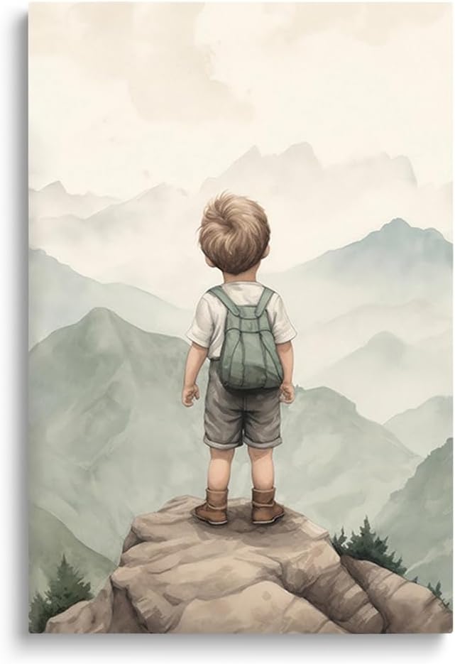Framed Black Wall Decor — 16" — 01 Boy Adventure