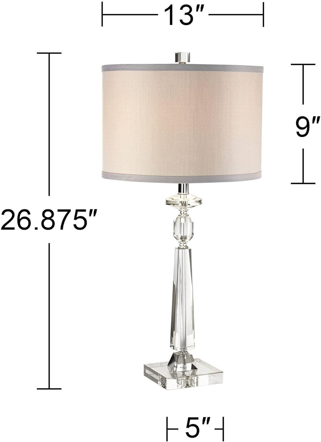 Luxe Grey Table Lamp — 27" - View 4