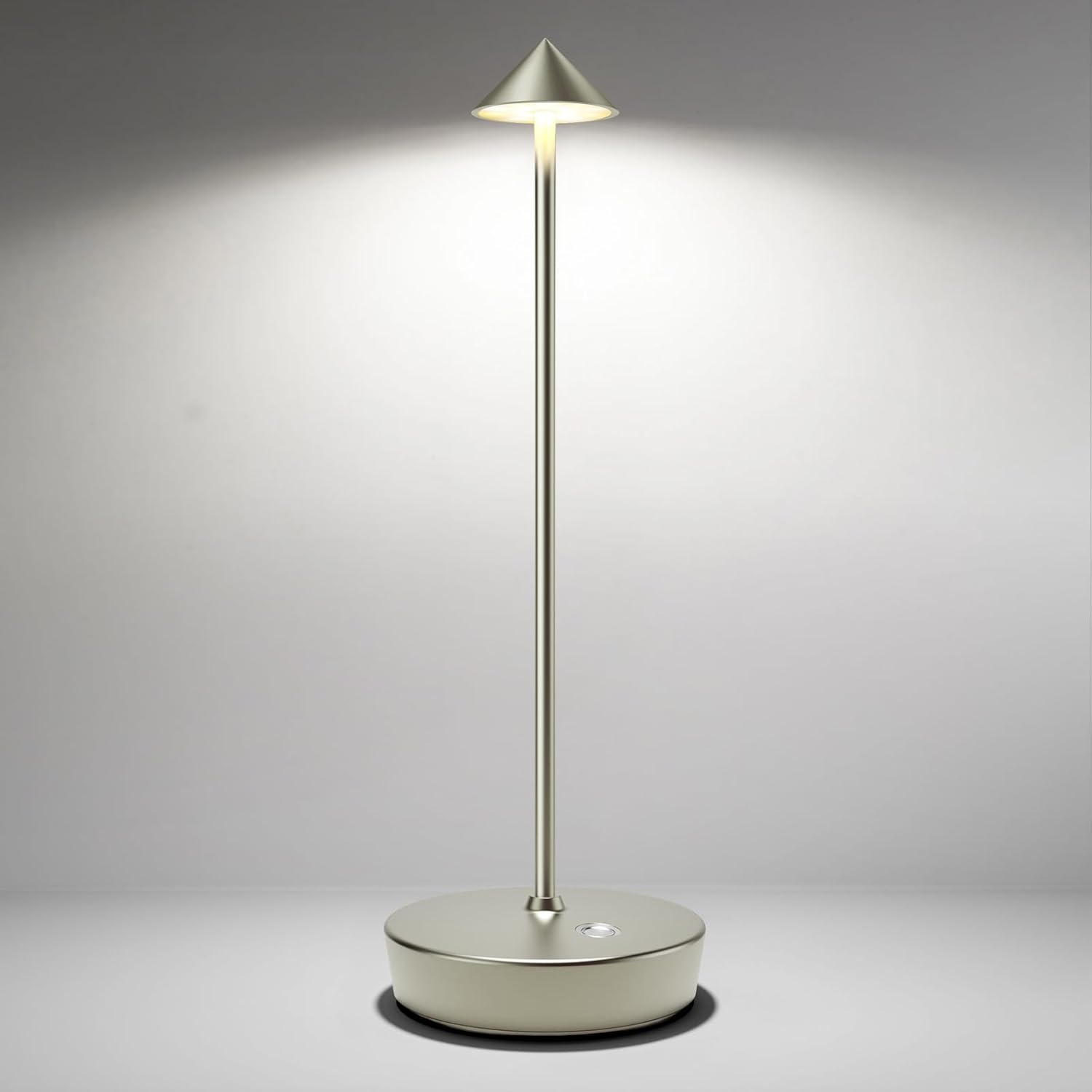 Cordless Luxe Black Desk Lamp — Silver