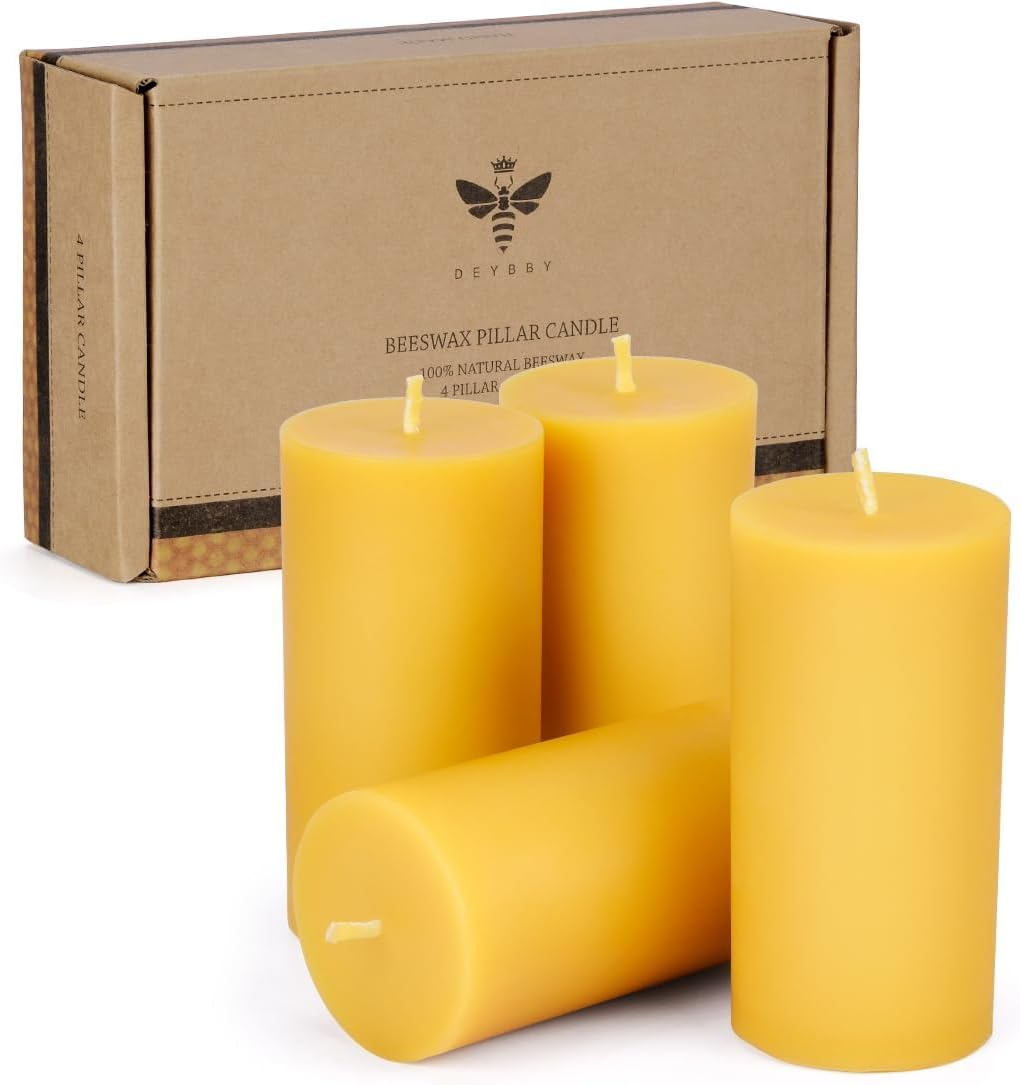 Wax Pillar Candle — 3" — 2x4 inch(4 pack)