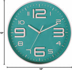 Battery Operated Modern Blue Wall Clock - View 8