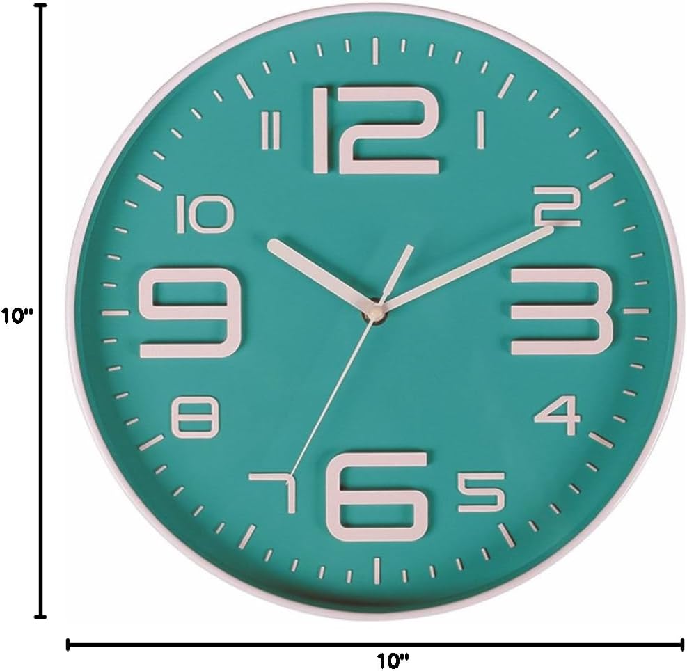 Battery Operated Modern Blue Wall Clock - View 8