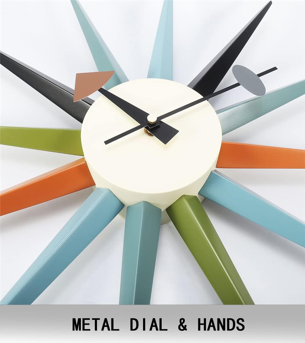 Mid-Century Wood Wall Clock — 18" - View 4