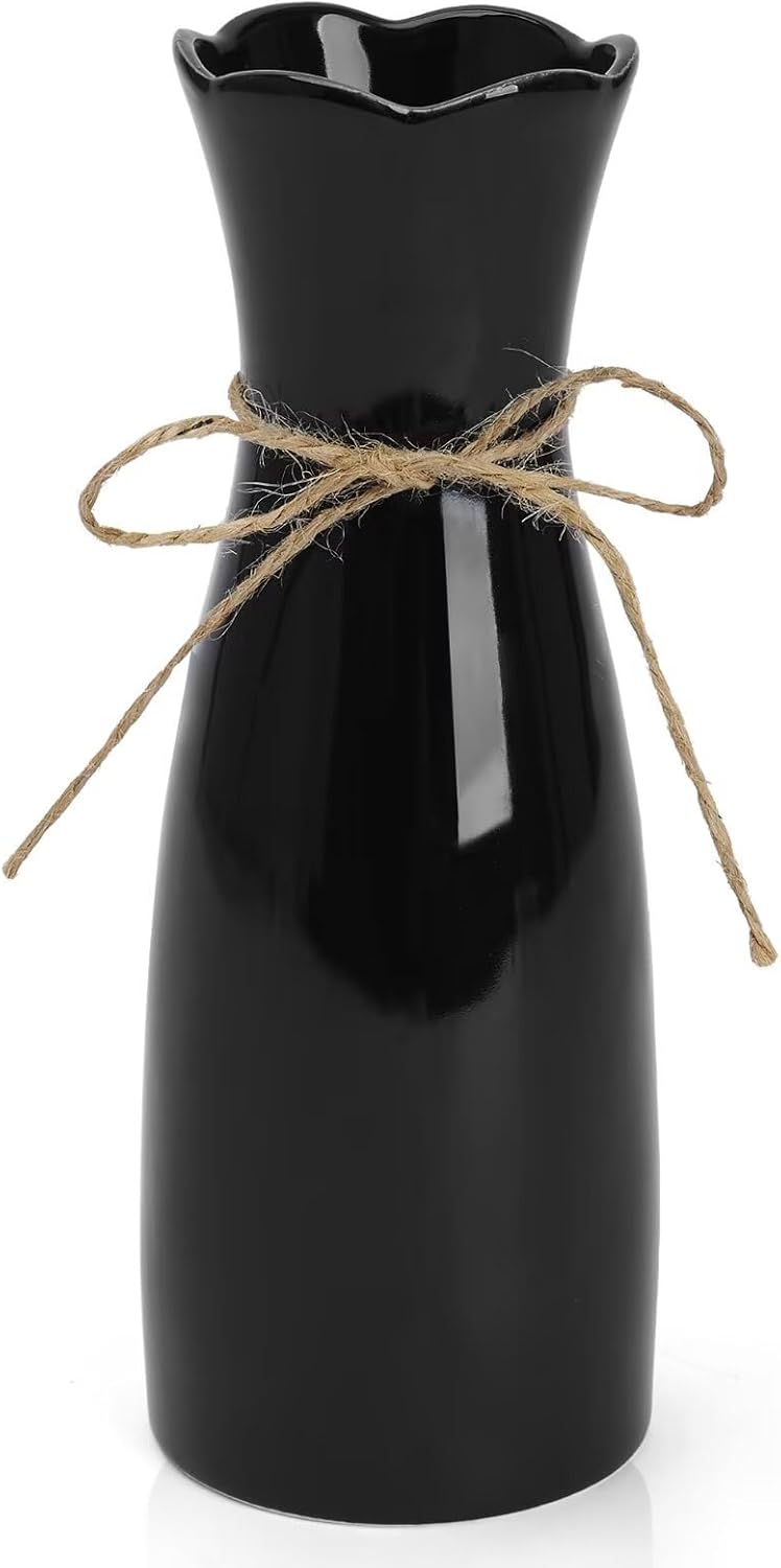 Boho Black Flower Vase — Black