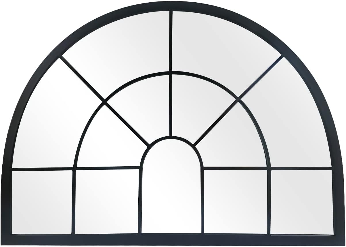 Farmhouse Black Round Mirror — 28" - View 5