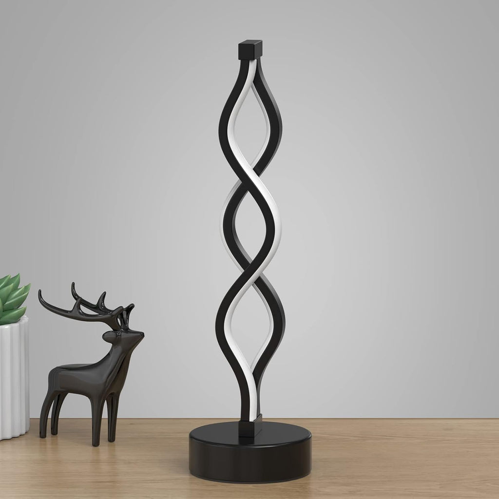 Dimmable Black Bedside Lamp — 8" - View 2